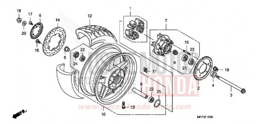 ROUE ARRIERE CB1300SA8 de 2008